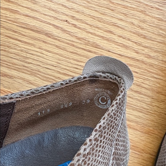 Wolky 359 Taupe Snakeskin Embossed Ballet Flats Comfort Size EU 39 US 8-8.5 - Picture 8 of 9